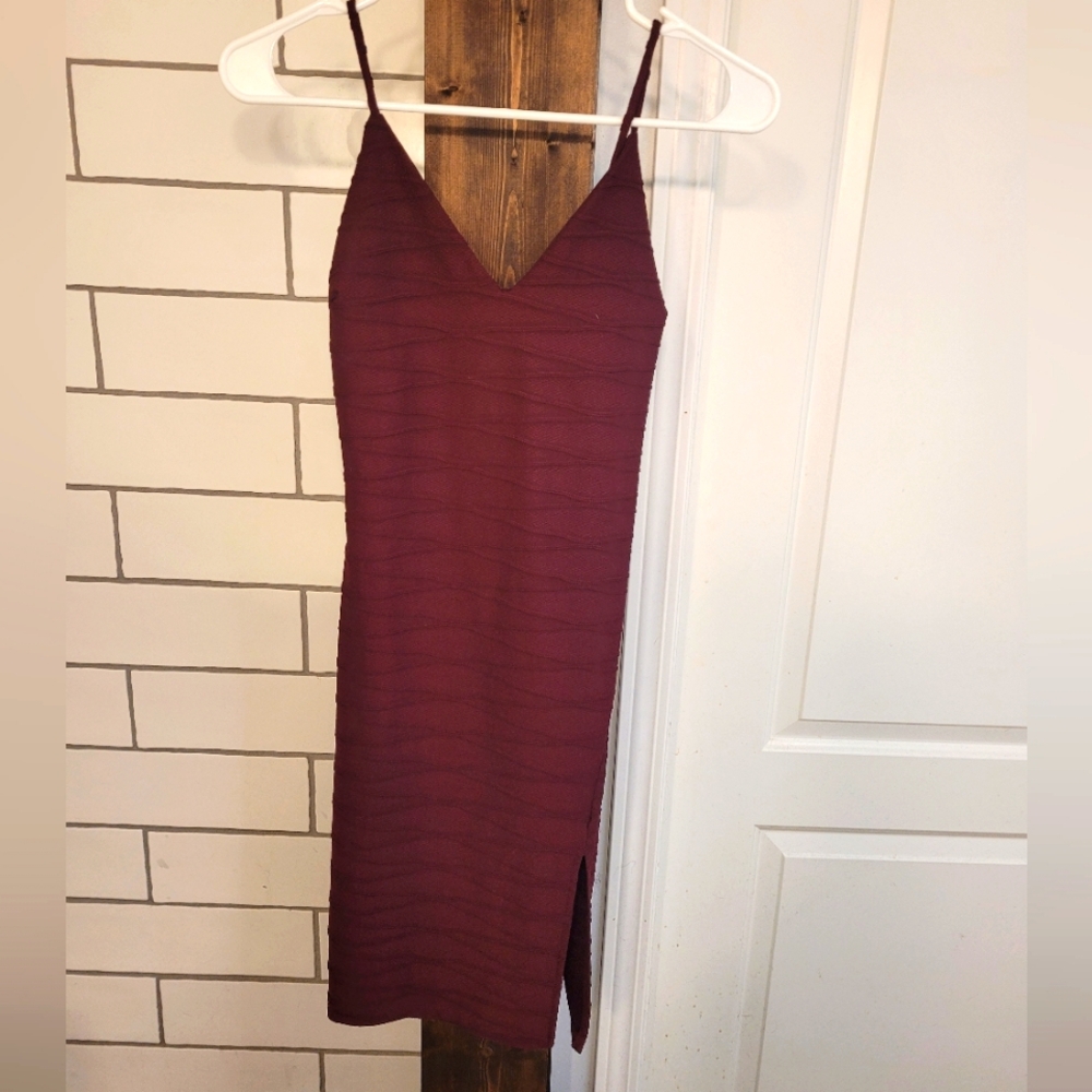 Windsor Burgundy Spaghetti Strap Dress